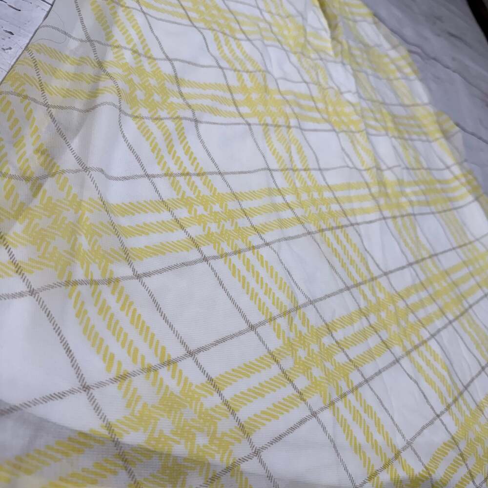 Charming Charlie Yellow Plaid Sleeveless Swing Dress Criss Cross Back Size M - Picture 4 of 8